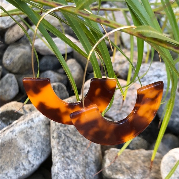 Acrylic and Gold hoops - Picture 2 of 2